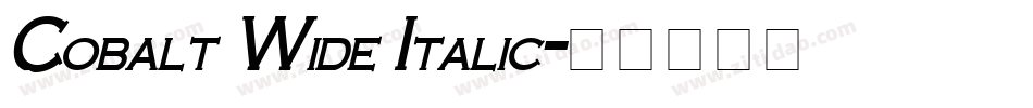 Cobalt Wide Italic字体转换